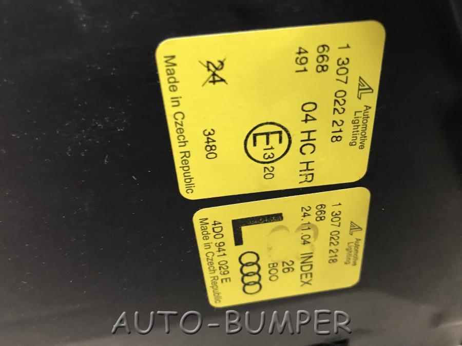 Audi A8 [4D] 1994-1998 Трёхэлементная галогенная фара 4D0941029E, 1307022218