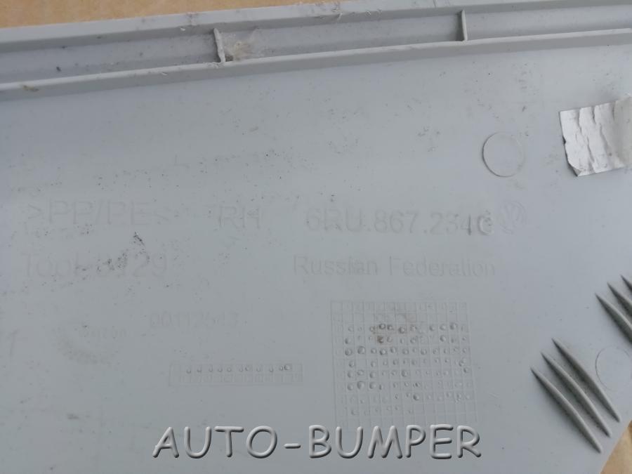 Volkswagen Polo SED RUS 2011- Обшивка стойки передняя правая 6RU867234C