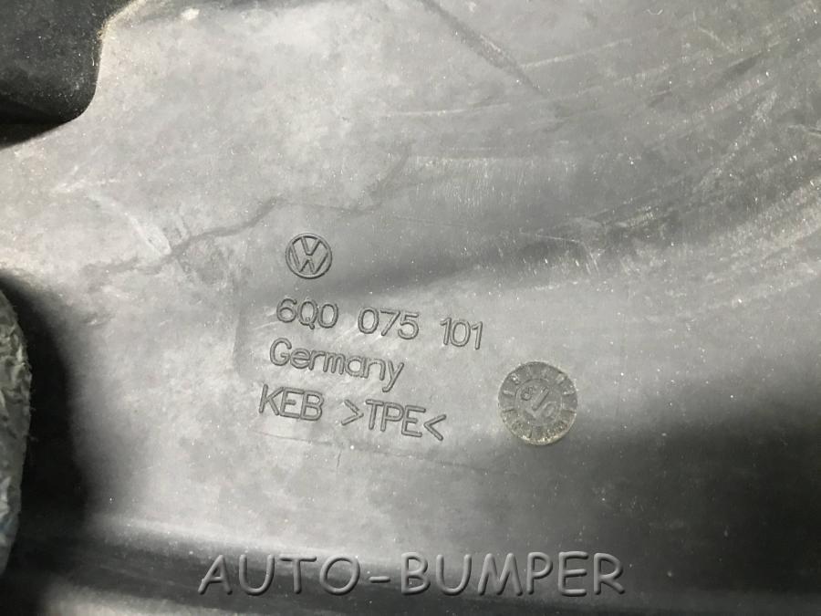 Volkswagen Polo 2001-2009 Брызговик задний левый 6Q0075101