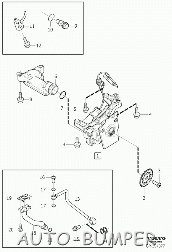 Volvo Насос масляный B4204t11 31401488