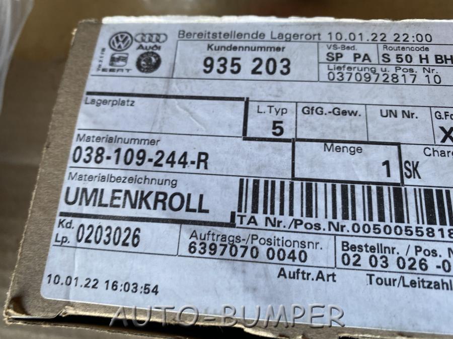 VAG Ролик обводной ремня ГРМ  038109244R