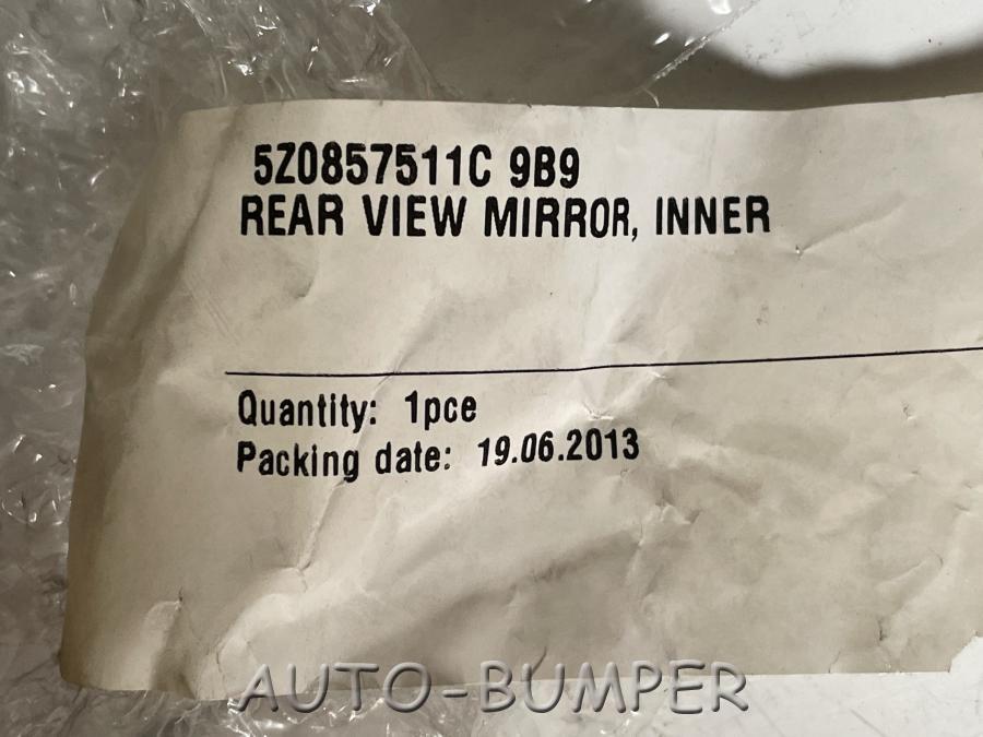 Volkswagen Polo 2011- Зеркало заднего вида 5Z0857511C