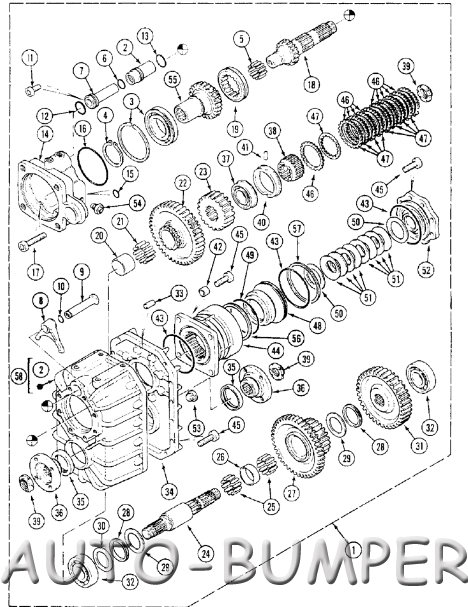 Экскаватор Case IH 588 (10/96-12/02) Фланец КПП C650235