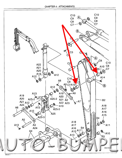 Kobelco SK260,SK250 Втулка стрелы LQ12B01214P1