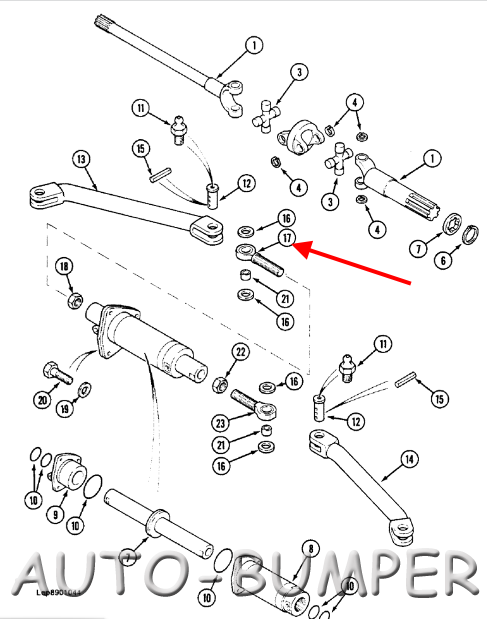 Case 1088P (6/89-12/94) Анкерная тяга G144998