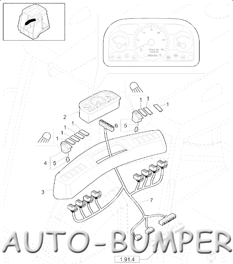 New Holland LB95, B110 (1/06-) Щиток приборов 87412250