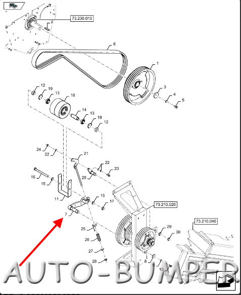 New Holland CR10.90 A4 Кронштейн привода 84217450