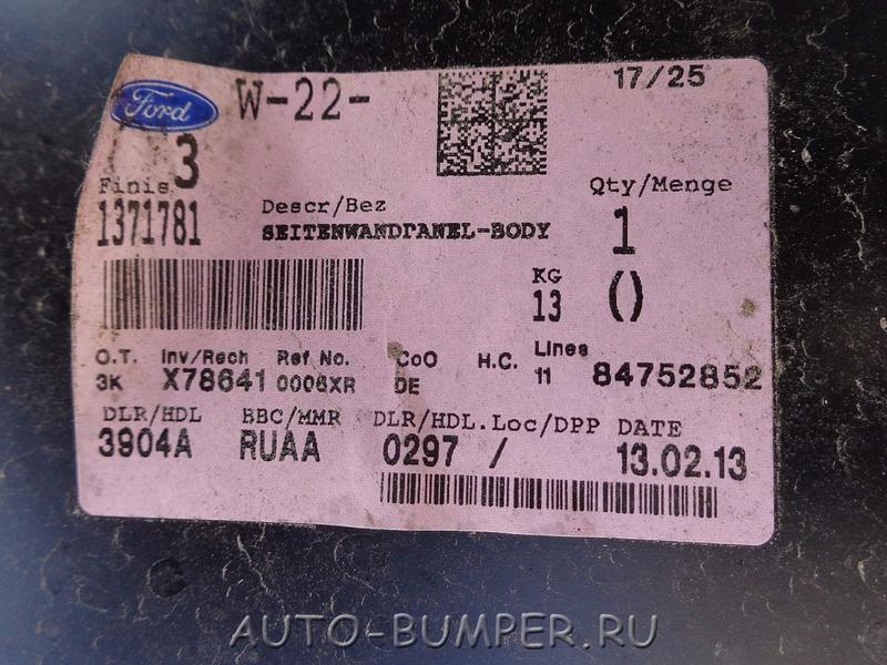 Ford Transit TT9  2006-  Боковая панель кузова средняя левая 1371781 6C11V278A98AA