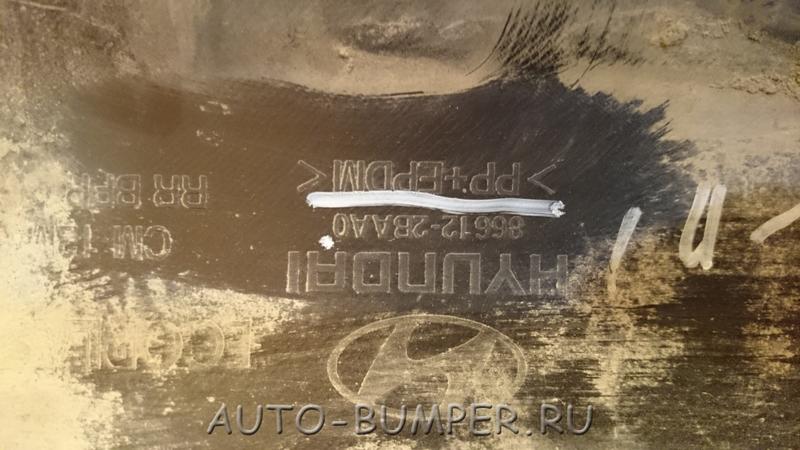 Hyundai Santa Fe 2009- Накладка бампера заднего 866122BAA0