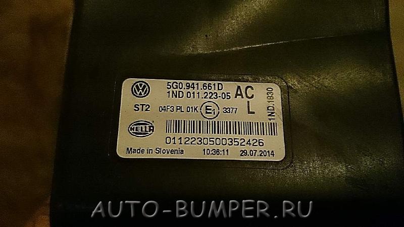 Volkswagen Golf 7 2013- Фара противотуманная левая 5G0941661D