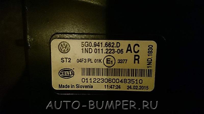 Volkswagen Golf 7 2013- Фара противотуманная правая 5G0941662D