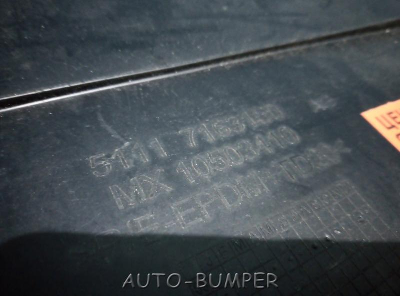 BMW X5 E70 2007- Накладка номерного знака 51 11 7 163 150 51117163150